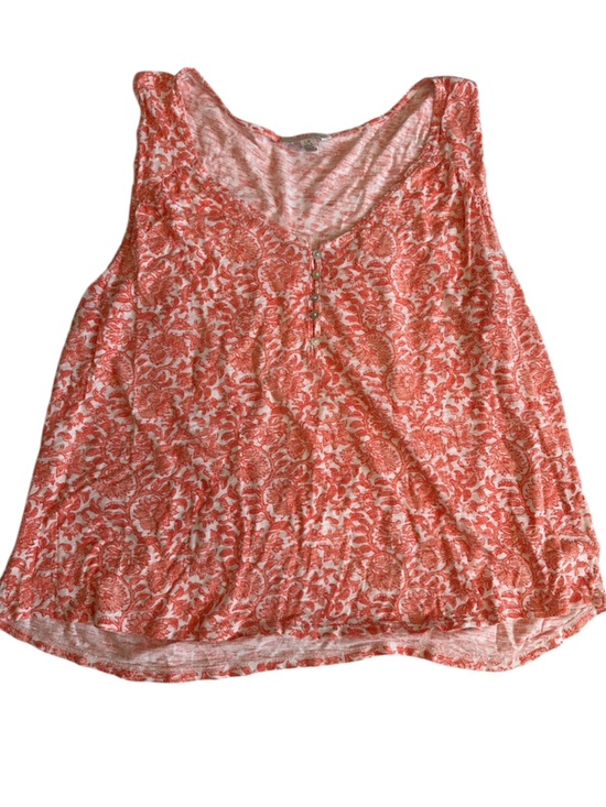 Lucky Brand Tops - Lucky Brabd Women's Coral Floral Print Tank Top size L